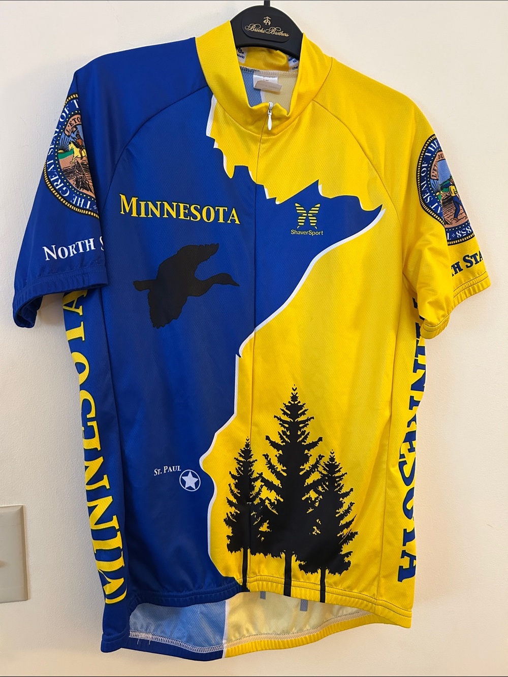 The Original California Jersey Minnesota Cycling Jersey Small Blue Yellow